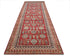 12 Feet Red Kazak Afghan Hand Knotted Wool Runner Rug